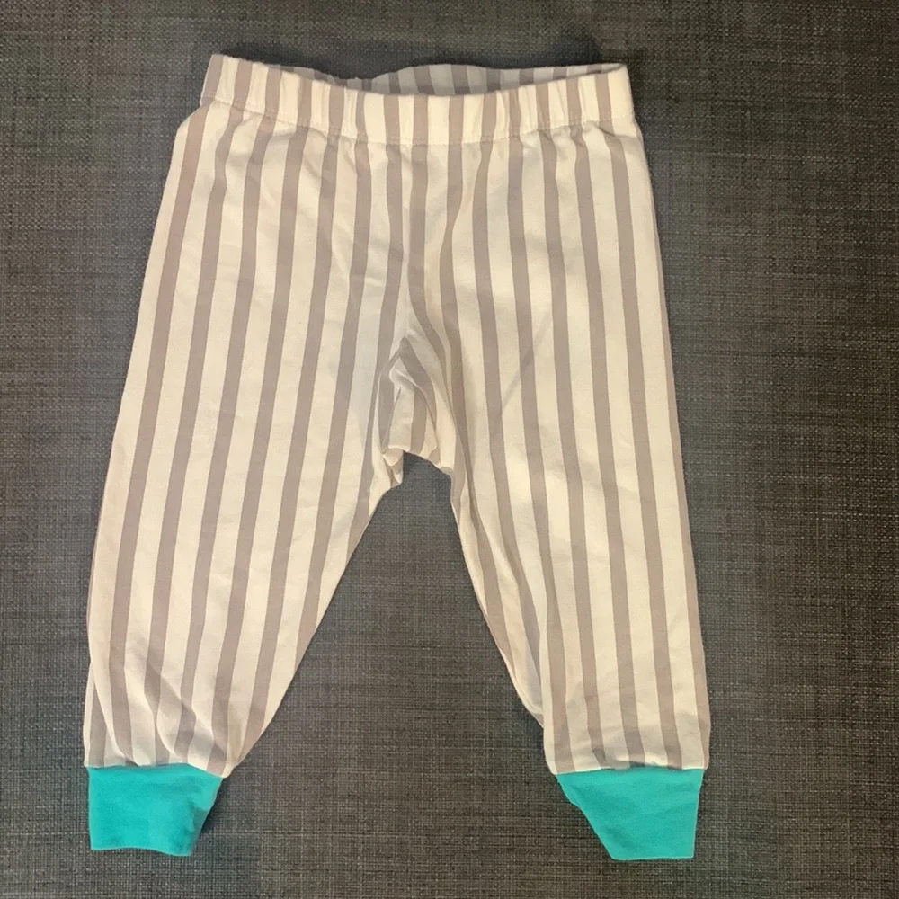 BedHead Pajamas Two Piece Stripe & Solids Organic Cotton Blend 3 - 6 Months